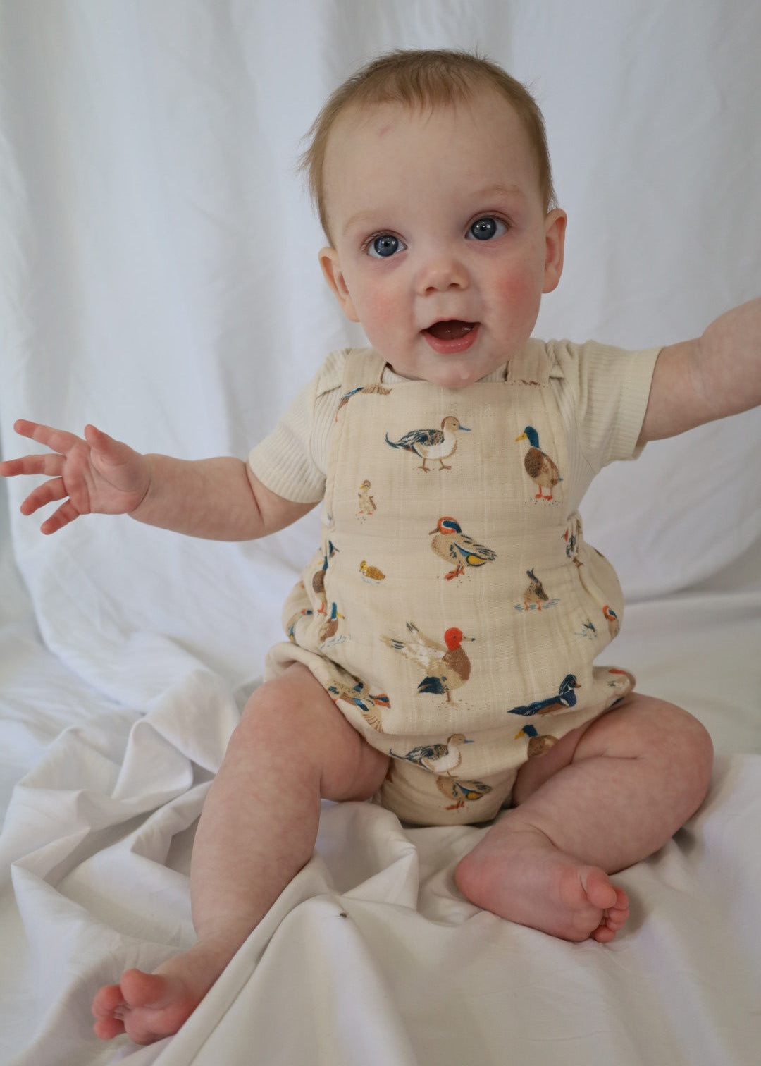 Ducks Muslin Retro Sunsuit