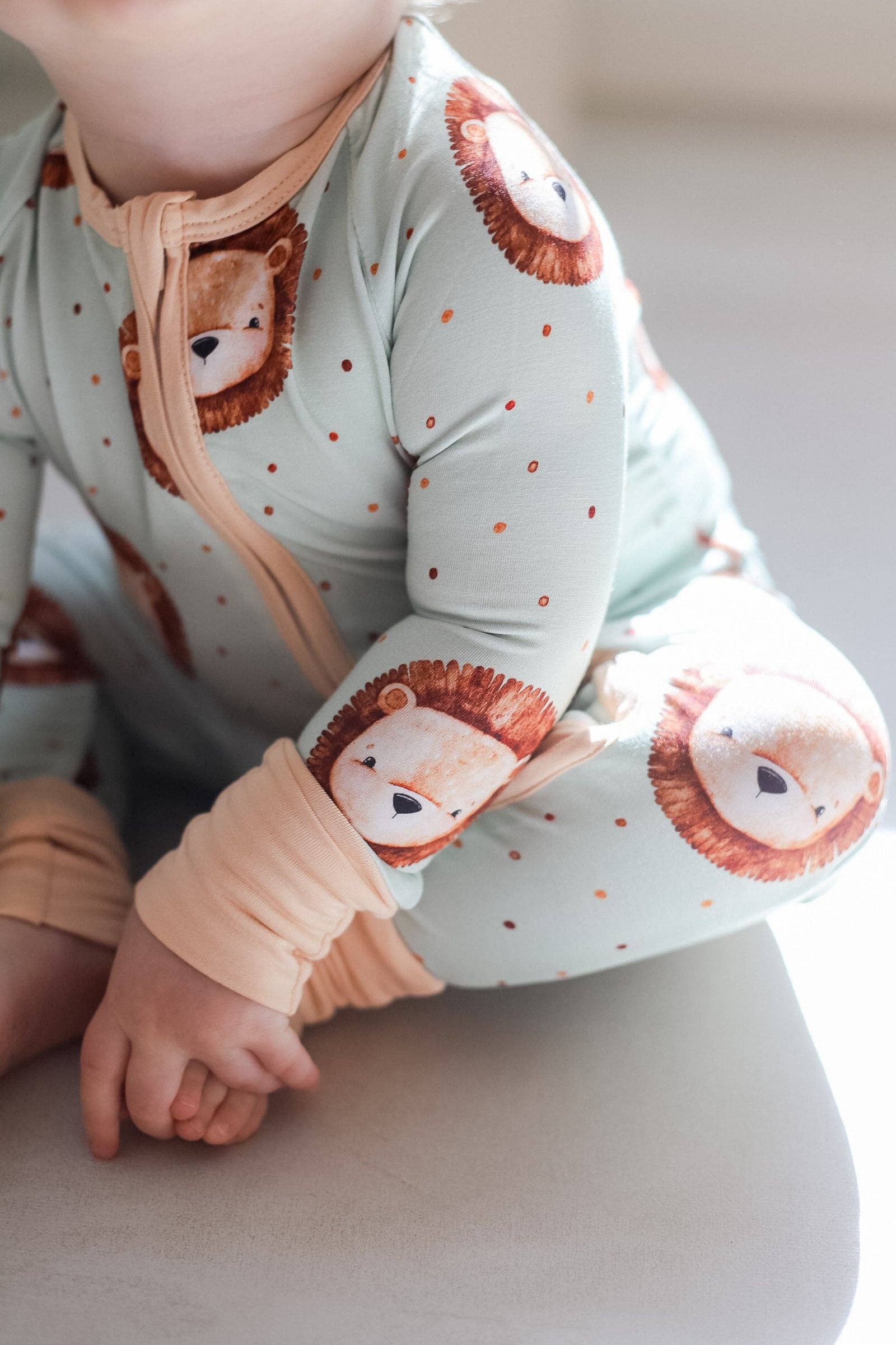 Little Lion Bamboo Convertible Zipper Romper