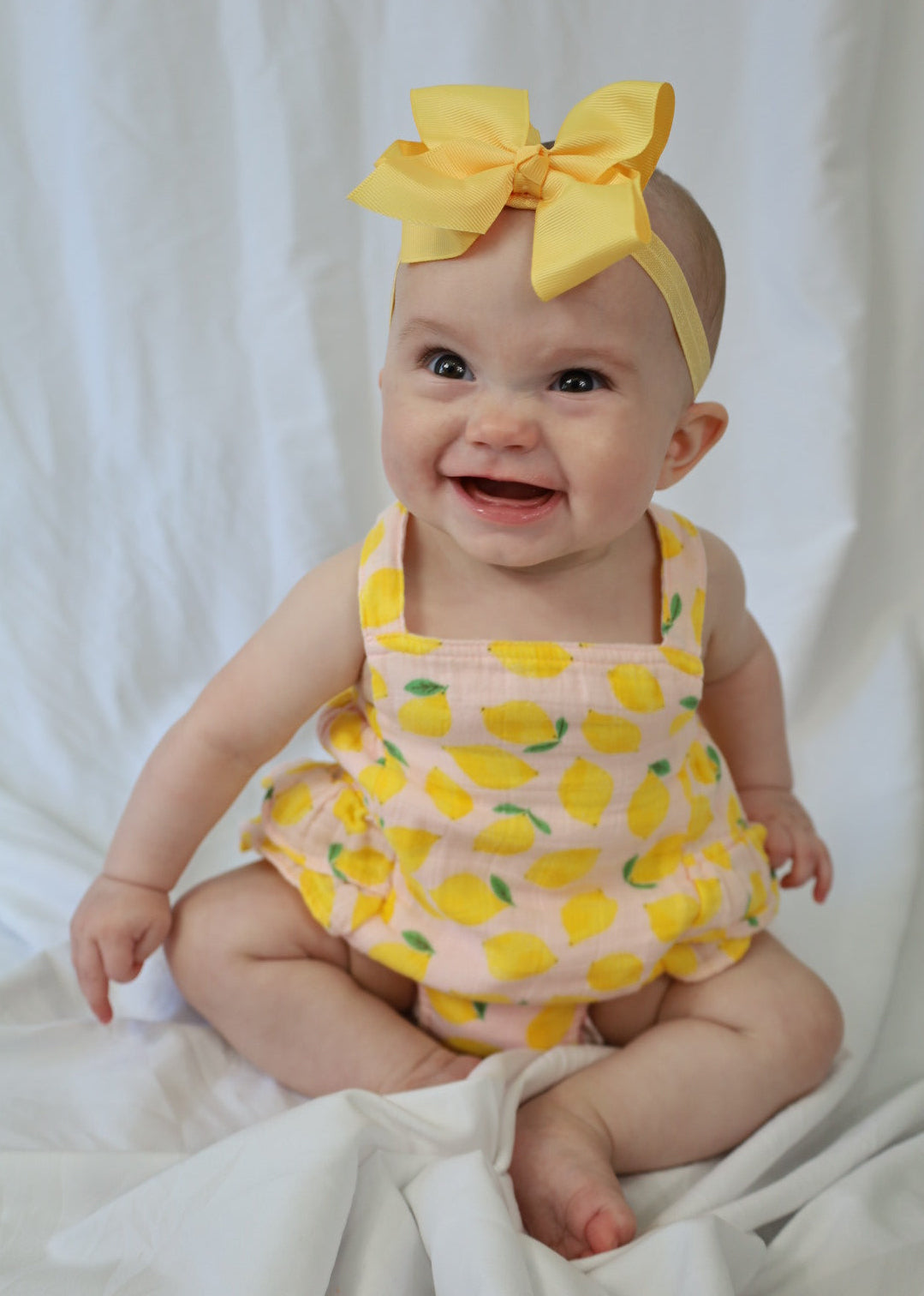 Lemon Sorbet Muslin Ruffle Sunsuit