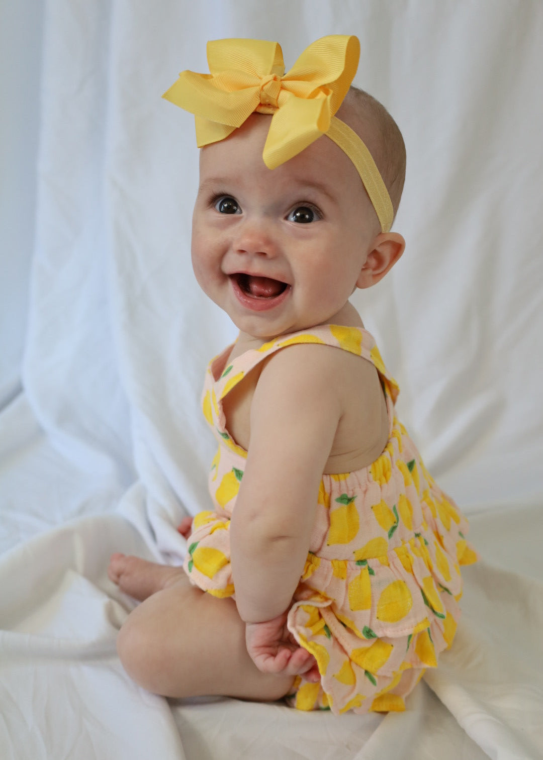 Lemon Sorbet Muslin Ruffle Sunsuit