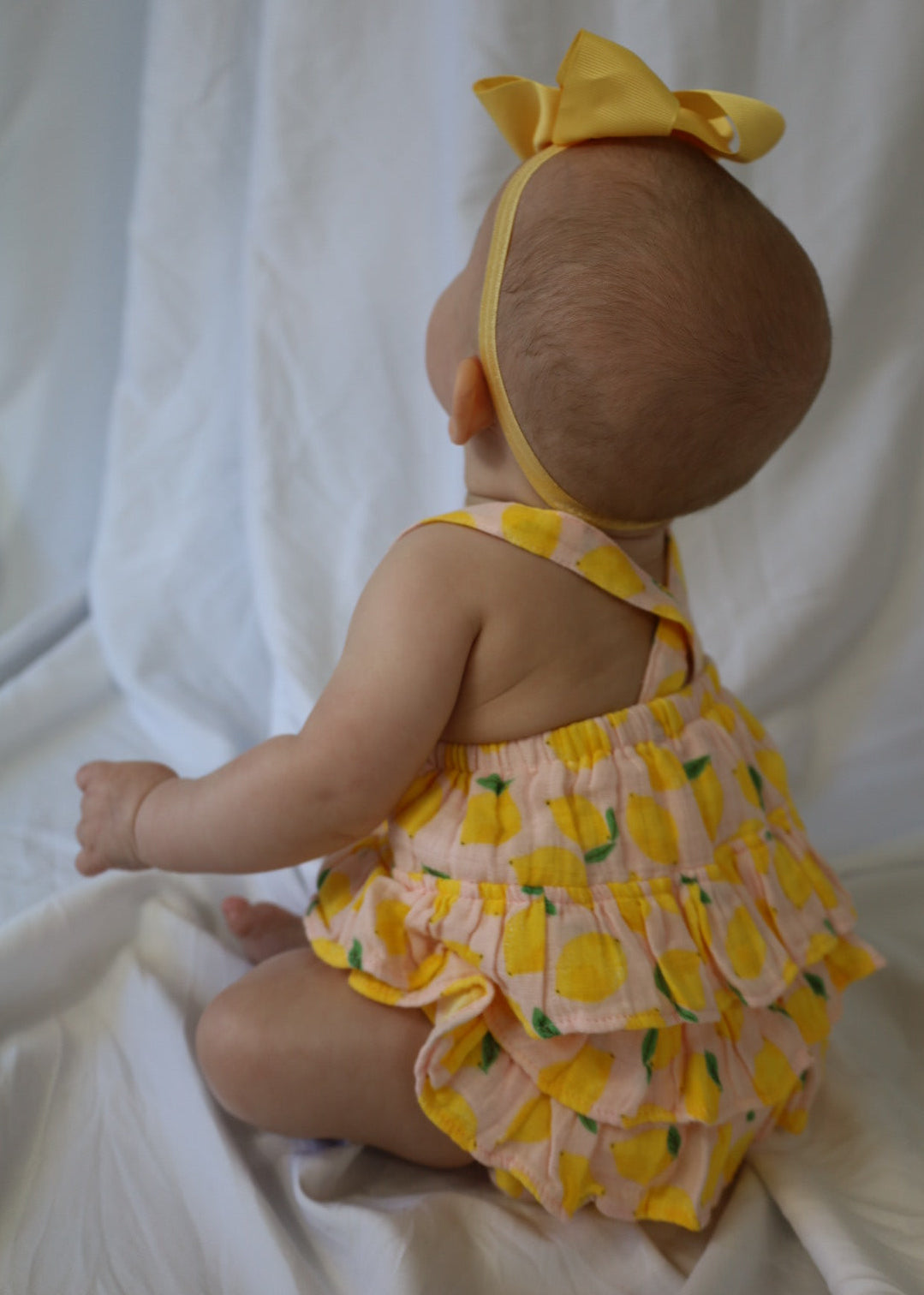 Lemon Sorbet Muslin Ruffle Sunsuit