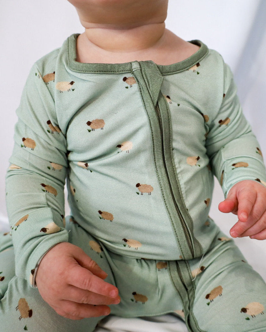 Lamb Bamboo Convertible Zipper Romper