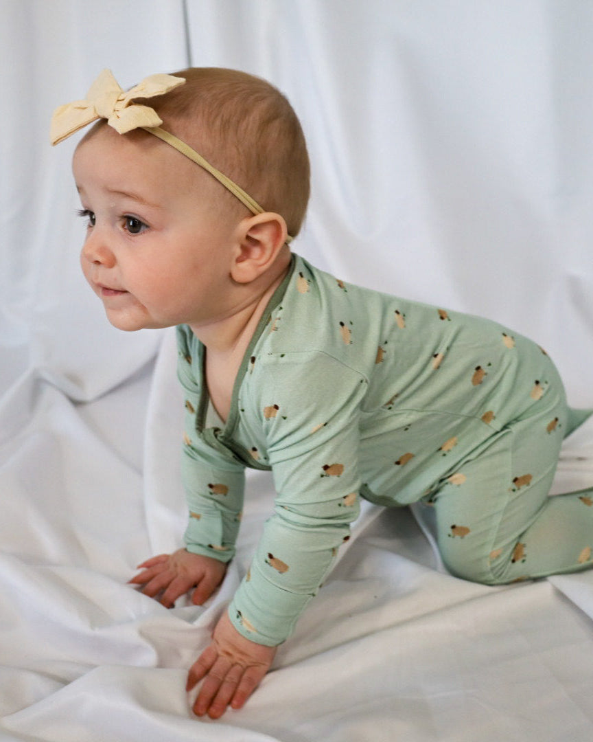 Lamb Bamboo Convertible Zipper Romper