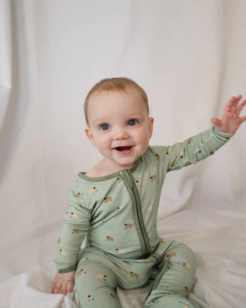 Lamb Bamboo Convertible Zipper Romper