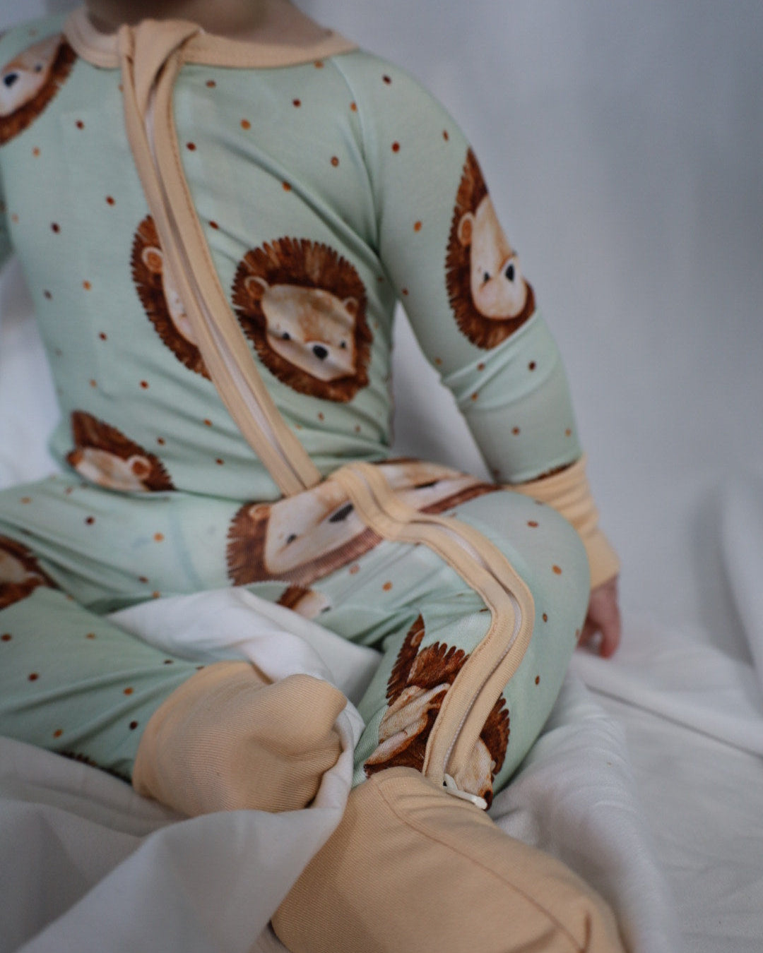 Little Lion Bamboo Convertible Zipper Romper