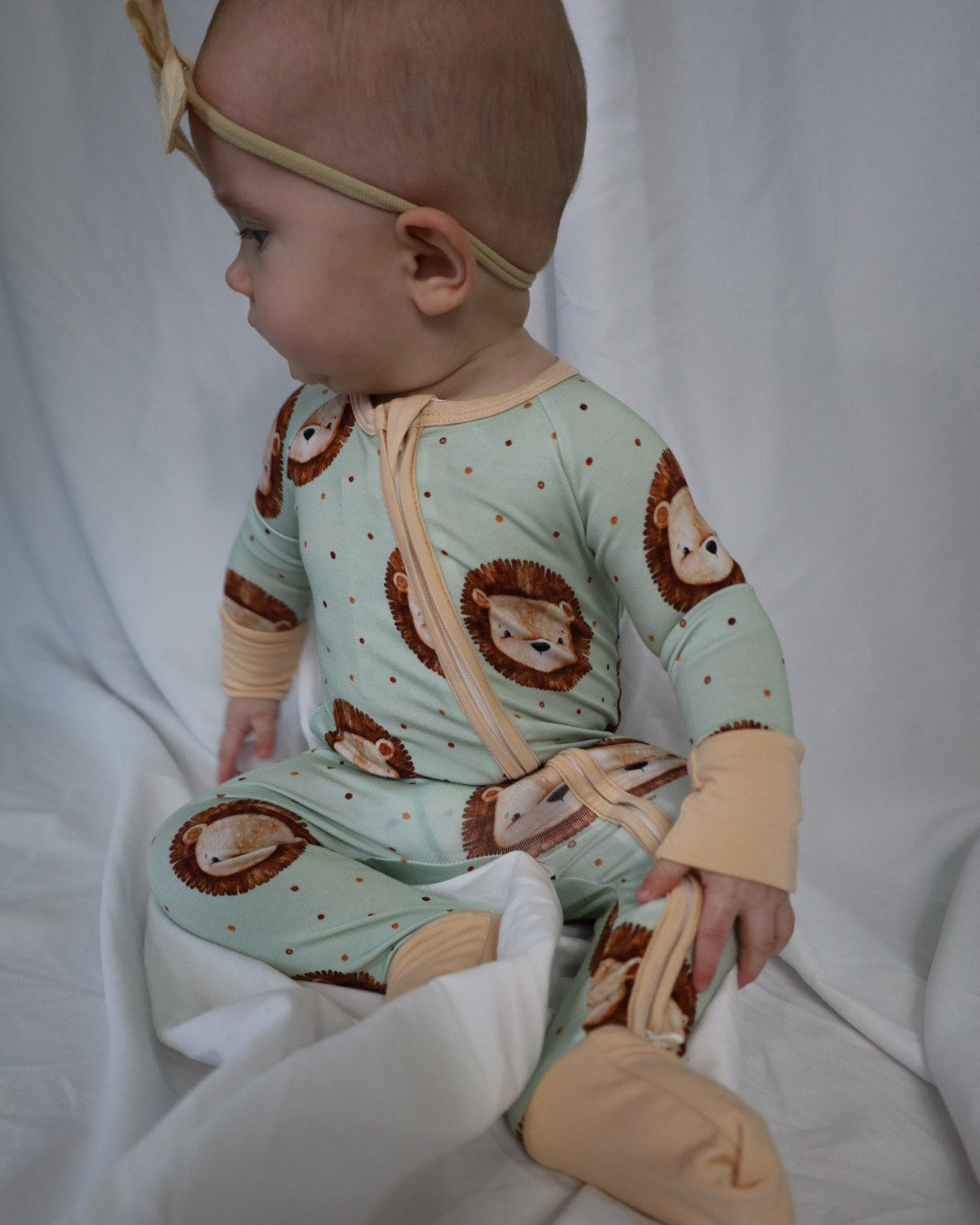 Little Lion Bamboo Convertible Zipper Romper